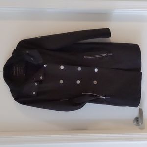 Black water and wind resistant coat